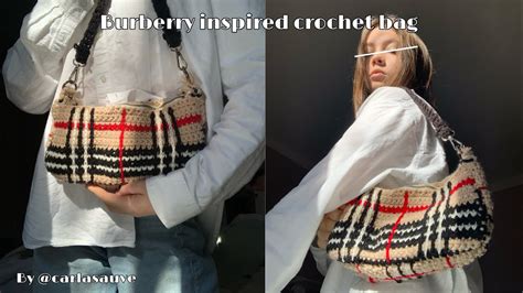 Making a Burberry inspired crochet bag 